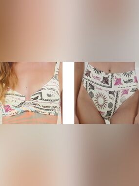 NWT MALAI COOL SUMMER CHARM  BIKINI Swimsuit Top & Bottom size S T86365 B05365